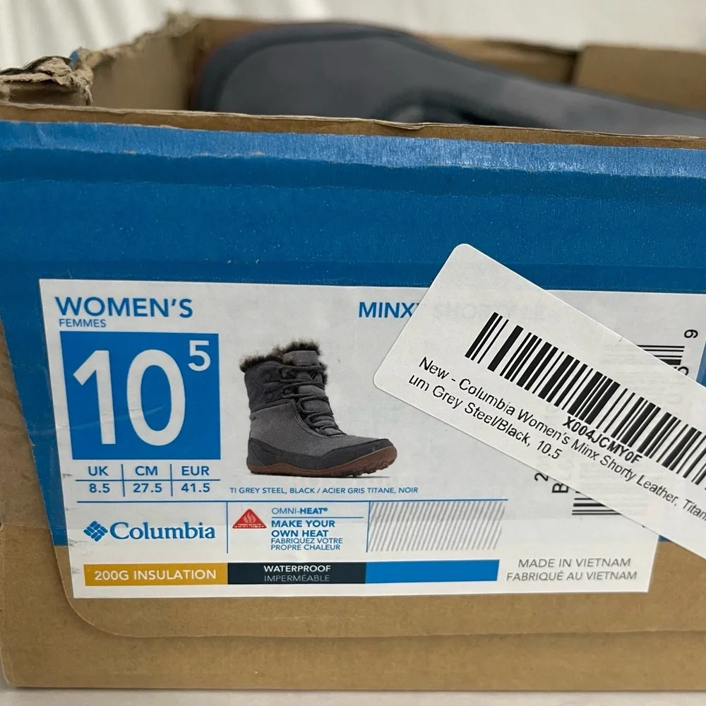 Columbia Women's gray and Brown Winter Boots size 10.5. New no lid box . R14